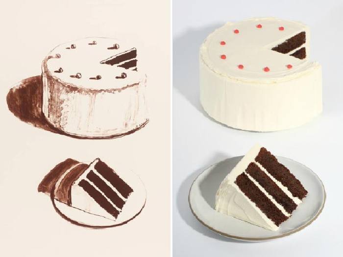 Torta di Cioccolato Thiebaud che riprende Chocolate Cake di Wayne Thiebaud